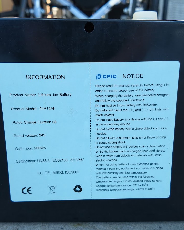 Bộ pin lithium cho xe lăn điện